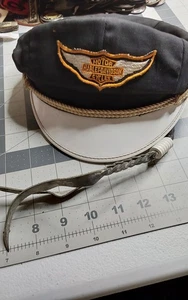 1940s Harley Davidson Motorcycles Captain Bikers Hat 6 5/8 - Picture 1 of 9