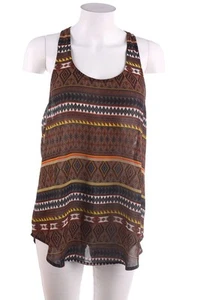 SECONDHAND Racerback-Top Ethno Print XL Braun - Bild 1 von 5