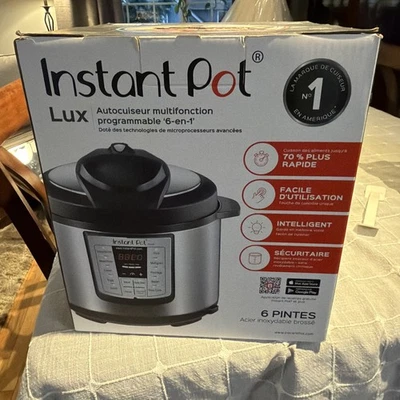 Instant Pot LUX Electric Pressure Cooker, 6-in-1 Multi Use 6 Quart - Image 1 of 4