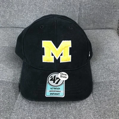 Boné Michigan Wolverines alça traseira infantil tamanho único futebol americano NCAA - Imagem 1 de 4