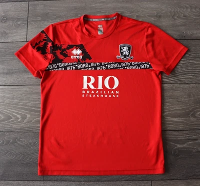 MIDDLESBROUGH ENGLAND FOOTBALL SHIRT SOCCER JERSEY 2024-25 ERREA MENS SMALL RED - Image 1 of 4