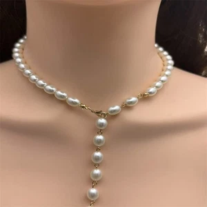 18inch Natural AAA+ South Sea White Pearl Necklace Pendant 925s clasp - Picture 1 of 5