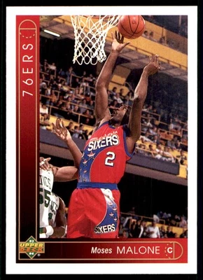 Moses Malone 1993-94 Upper Deck #101 76ers NBA READ FREE SHIPPING AutographDen - Image 1 of 2