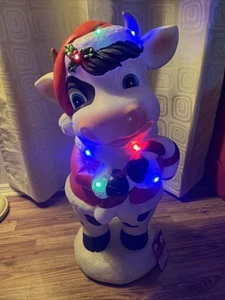 Home Depot 2,5 Fuß LED Weihnachten Kuh Blasform Veranda Greeter - Bild 1 von 5
