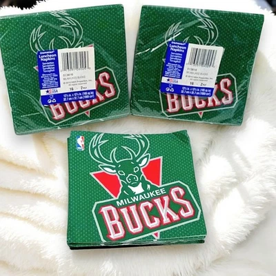 Servilletas de baloncesto Milwaukee Bucks fiesta deportes papel NBA almuerzo cumpleaños Foto 1 de 4