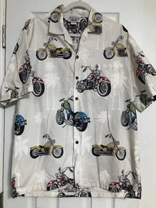 Vintage Pacific Legend Hawaiihemd Motorrad Herren Größe Large USA Baumwolle - Bild 1 von 13