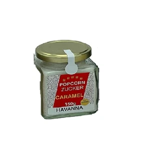 Premium Karamell Zucker im 150 g Glas – Aromatischer Zuckermix Popcorn - Bild 1 von 3