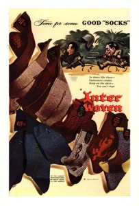 1943 Interwoven Socks: In Times Like These Vintage Print Ad - Picture 1 of 1