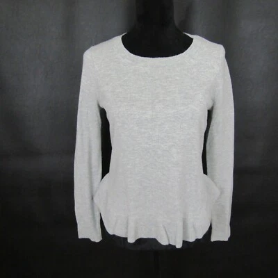 Gap Suéter Camisa Top Blusa Pullover Cuello Redondo Mujer S Gris Foto 1 de 4