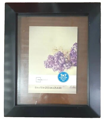 Marco de arte fotográfico de doble panel de vidrio de madera negro 8 x 10 5 x 7 flotador lote de 4 nuevo Foto 1 de 3