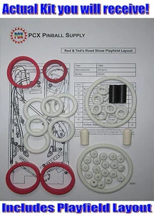 Kit de anillo de goma pinball Williams Red & Ted's Road Show 1994 - Imagen 1 de 2