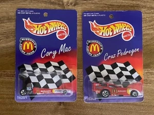 LOT (2) 1996 HOT WHEELS MCDONALDS RACING TEAM CORY MAC CRUZ PEDREGON NRFP - Picture 1 of 11