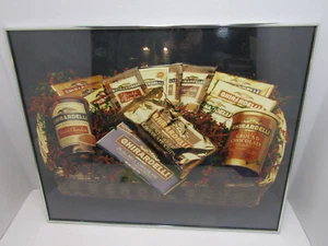 FARM MARKET STORE ADVERTISING PICTURE FRAME ASSOTED CHIRARDELLI CHOCOLATES  TRAY - Picture 1 of 7