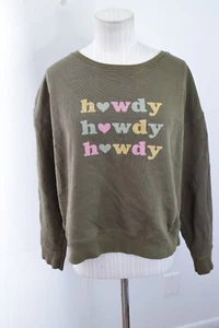 Pact Howdy Crew Sweatshirt Größe L Grün 100% Bio Baumwolle Damen - Bild 1 von 5