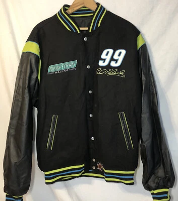 JH Designs Carl Edwards #99 Racing Jacket Aflac Reversible Mens Large L  - Image 1 of 4