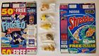 2003 Nestle Cereal Shreddies Finding Nemo Water Squirters Mint set & Packets x 2