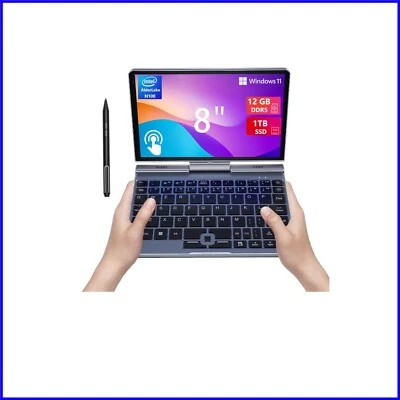 Windows 11 Pro 8-Inch Touchscreen Laptop - Mini 2-in-1 with 4-Hour Battery Life - Image 1 of 4