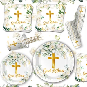 Luxury Newborn Communion Decor – Sacred Confirmation Tableware for Church Events - Picture 1 of 22