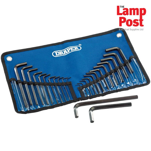 Draper 33892 Metric Imperial Combined Hex Hexagon Allen Key 25 Pc Set Tool Roll - Image 1 of 1