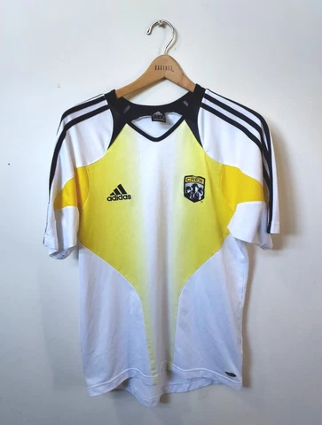 Columbus Crew Adidas MLS Soccer Jersey White Yellow Men’s S 2003 Cover