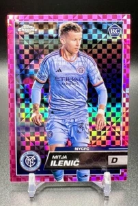 2023 Topps Chrome MLS Pink X-Fractor Mitja Ilenic Mitja Ilenič #198 ROOKIE RC - Picture 1 of 2