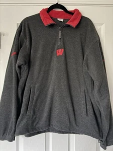 Wisconsin Badgers Columbia Fleece Quarter zip - Picture 1 of 3