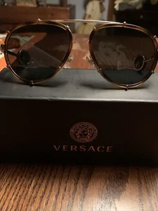 Versace Tortoise Aviator Sunglasses - Picture 1 of 6
