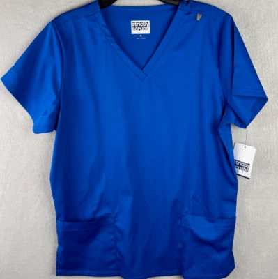 Strictly Scrubs Stretch Unisex Size Medium Color Dark Blue With Pockets New - Image 1 of 4