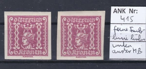 ANK 415 Plattenfehler "feine Farblinie" Postfrisch ** MNH - Imagen 1 de 1