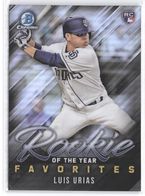 Luis Urias 2019 Bowman Rookie of the Year Favorites #ROYF-4 San Diego Padres - Image 1 of 2