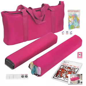166 Fliesen American Mah Jongg Mahjong Set mit 4 All-in-One Gestell Drücker weiche Tasche - Bild 1 von 15