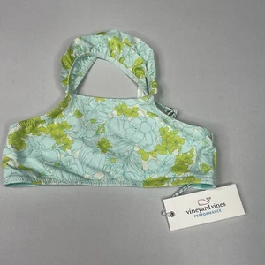 Vineyard Vines Girls SMALL 7-8 Ruffle High Neck Swimsuit TOP ONLY Sydney Floral - Picture 1 of 6