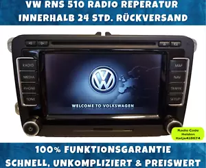 VW RNS 510 Reparatur Boot Fehler Startfehler Volkswagen Golf Passat T5 Touareg - Bild 1 von 5
