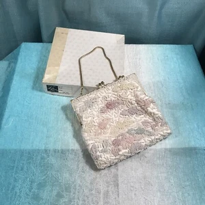 Vintage La Regale NEW Womens Clutch Beaded Wristlet Prom Evening Bag in Box Gold - Picture 1 of 8