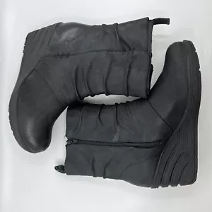 Miz Mooz Tora Women wedge Ankle Boots Leather Black 8 - Picture 1 of 14