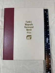 VTG FUNK & WAGNALLS HAMMOND WORLD ATLAS HARDCOVER - Bild 1 von 10