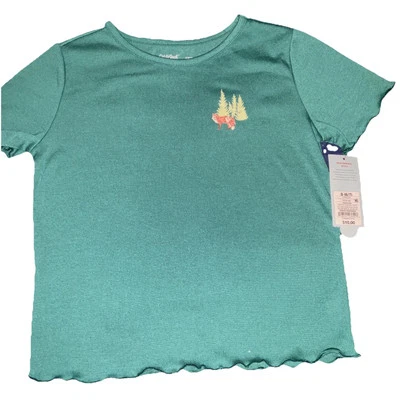 短袖T恤 女孩尺寸 XS 6/7 猫和夹克。 — 第 1/4 张图片