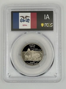 2004 S 25C Clad Iowa Quarter PCGS PR70DCAM - Picture 1 of 2