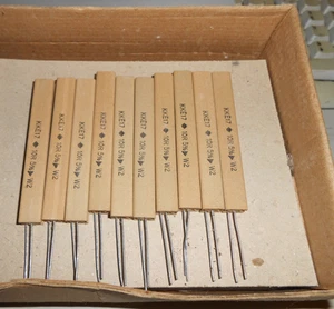 10 Ohm 17 Watt Hochlast Drahtwiderstände 10 Stück, aus Lagerauflösung - Bild 1 von 1