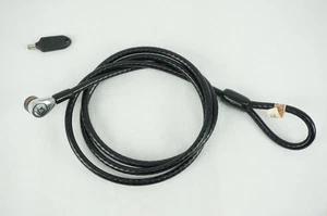 PC Guardian Black Electronics Cable Lock and Key - Picture 1 of 4