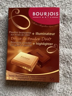 Bourjois Delice De Poudre Duo Bronzing Powder & Highlighter 55 Sealed *New* - Image 1 of 3