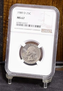 1989-D Washington Quarter - NGC MS67 (#60030-L) - Picture 1 of 12
