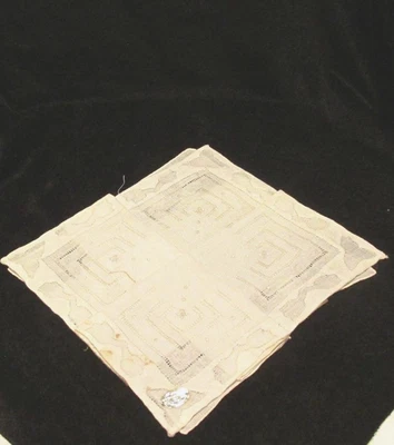Vintage Semi Sheer White  Handkerchief 11-1/4 x 11-1/5 - Image 1 of 3