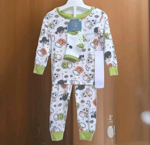 NWT Tres Beau et Belle 2PC  Halloween Viscose Bamboo Pajamas Set w Socks Sz 18 M - Picture 1 of 6