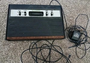 Atari 2600 Console 4 Switch Woodgrain Computer Game Console Tele-games Sears - Picture 1 of 8
