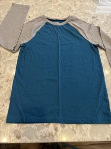 Sonoma Youth Large Blue & Blue Baseball Style Long Sleeve Crew-Neck - Picture 1 of 7