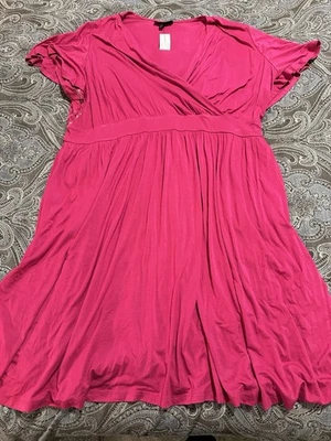 LANE BRYANT SHORT SLEEVE PULLOVE FIT & FLARE/ MAXI/WRAP DRESS.SZ 26/28 NWT - Image 1 of 4