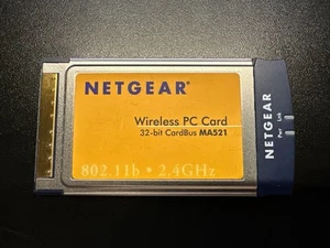 Netgear MA521 802.11b 11Mbps 2.4GHz Wireless PC Card - Afbeelding 1 van 2