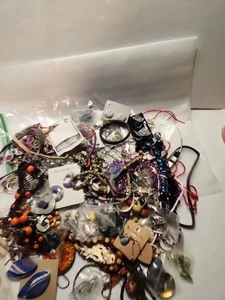 LOT 2. Costume Jewelry Lot 5.9 LBS Necklaces Earrings MISC Vintage - Picture 1 of 10