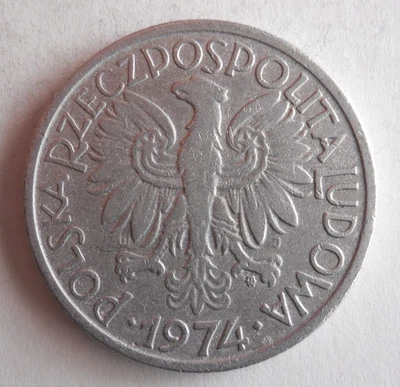 1974 POLAND 2 ZLOTYCH - AU - Great Coin - FREE SHIP - Poland Bin #C - Image 1 of 2